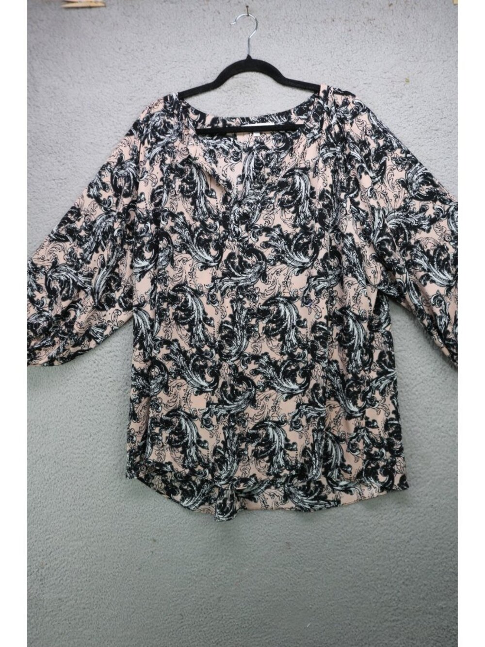 Rose‎ & Olive 3/4 Balloon Sleeve Silky Tunic-Size 2X-Office-Career-Business